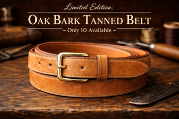 Limited Edition Oak Bark Tanned Belt – Only 10 Available
